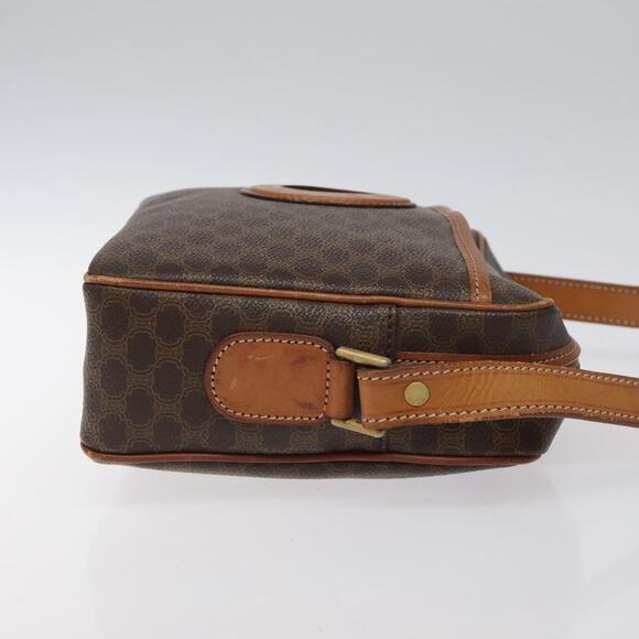 CELINE Macadam Canvas Shoulder Bag Pvc Leather Brown Gold - Picture 4 of 12